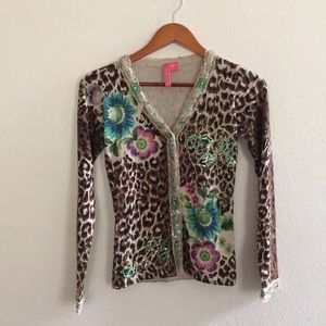 NWOT Anrhropologie beaded cardigan